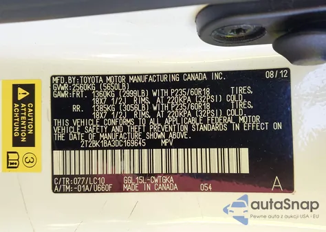 2013 Lexus Rx 350 из США, поврежденный, VIN 2T2BK1BA3DC169645